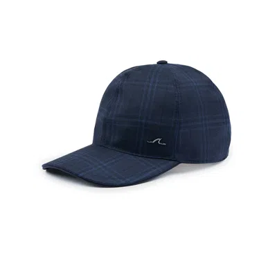 Paul & Shark Tartan-check Baseball Cap In Blue