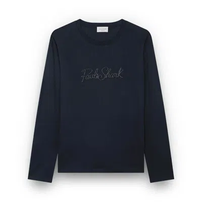 Paul & Shark X-soft Cotton T-shirt With Logo Embroidery In Black