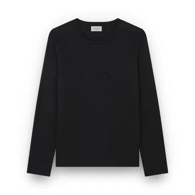 Paul & Shark X-soft Cotton T-shirt With Logo Embroidery In Black