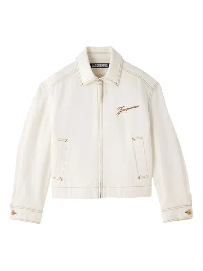 Jacquemus Embroidered Jacket In Neutral
