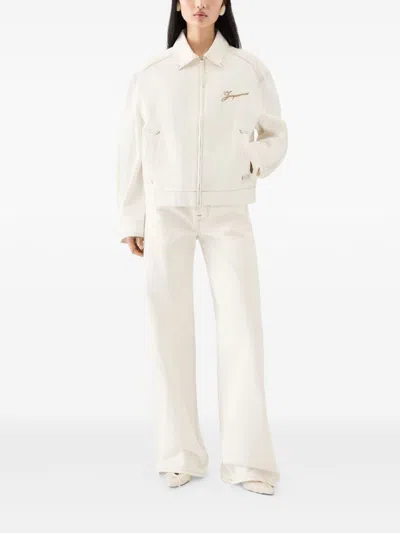 Jacquemus Embroidered Jacket In Neutral