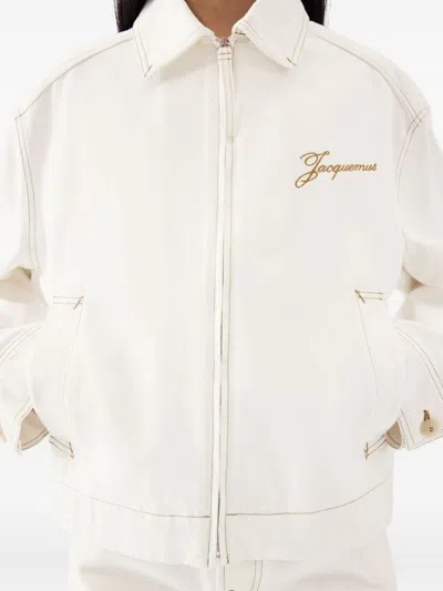 Jacquemus Embroidered Jacket In Neutral