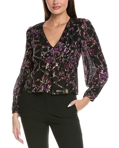 Ba&sh Divine Silk-blend Top In Purple
