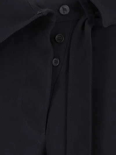 Attico Wrap-effect Belted Trousers In Black