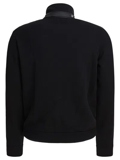 Tom Ford Light Nylon Merino Zip Through In Black