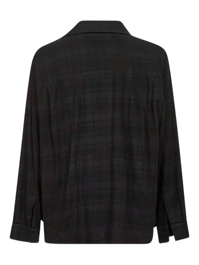 Balenciaga Layered Distressed Long Sleeve Graphic Shirt In Black