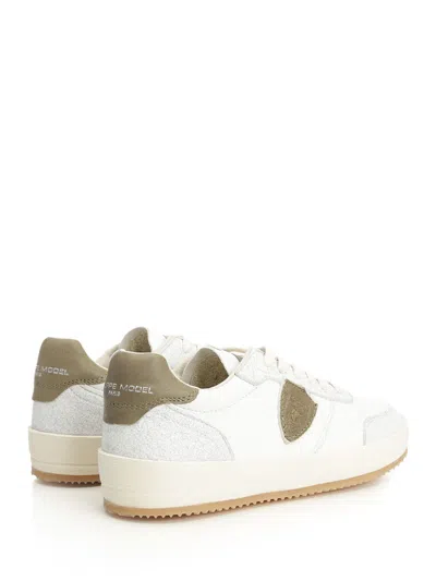Philippe Model Nice Low Man Sneakers Green In Multi