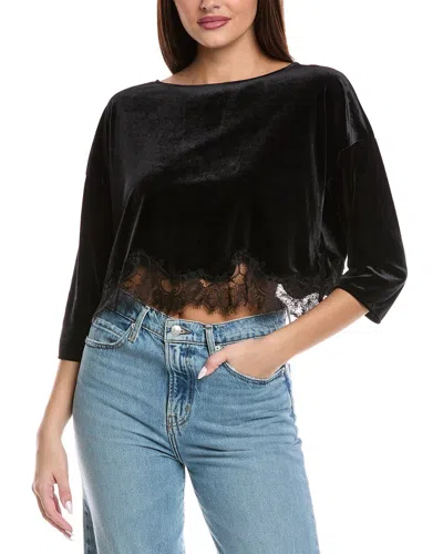 Ba&sh Vadim Velvet Top In Black