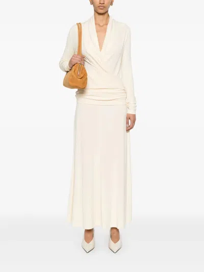 Totême Beige Overlapped Jersey Top In Neutral