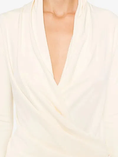 Totême Beige Overlapped Jersey Top In Neutral