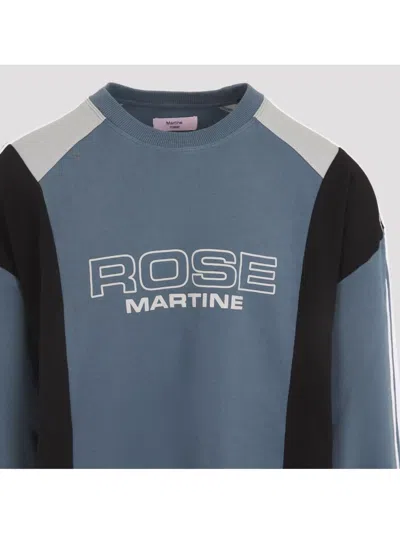 Martine Rose Blue Logo Sweatshirt In Blue