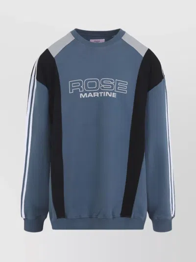 Martine Rose Blue Logo Sweatshirt In Blue