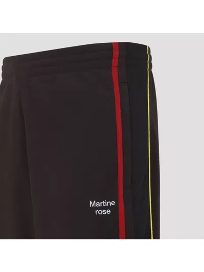 Martine Rose Wide-leg Casual Pants With Contrasting Side Stripes In Brown