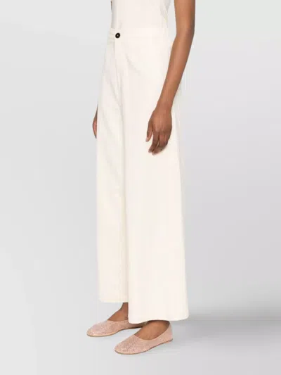 Forte Forte Women Cotton High-waisted Trousers In Neutral