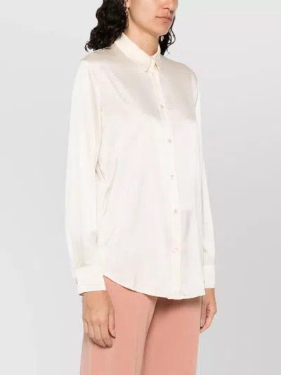 Forte Forte Essential Heavy Stretch Silk Satin Shirt In Neutral