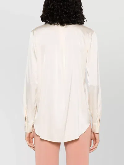 Forte Forte Essential Heavy Stretch Silk Satin Shirt In Neutral