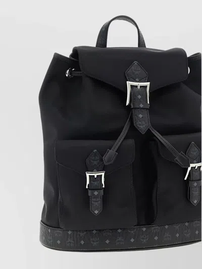 Mcm Straps Adjustable Buckle Front Pockets Top Handle