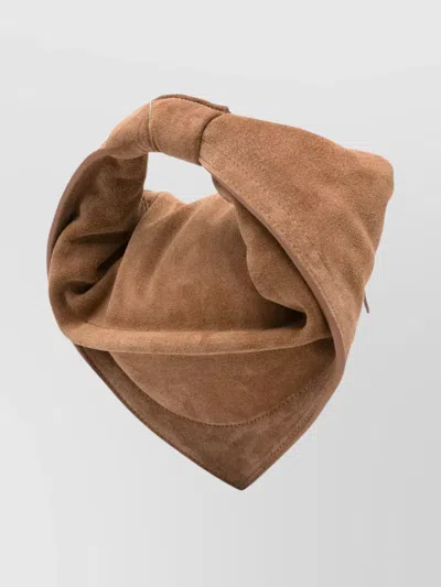 Federico Cina Mini Torttelino Suede Tote Bag In Brown