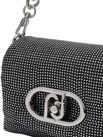 Liu •jo Small Logo Bag With Removable Chain Strap In Black