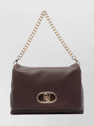 Liu •jo Liu Jo Textured Dark Brown Shoulder Bag In Brown