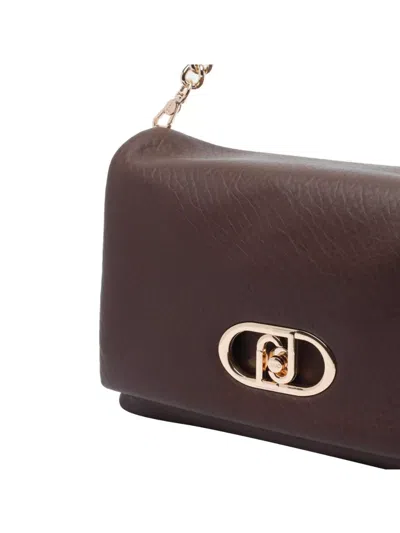 Liu •jo Liu Jo Textured Dark Brown Shoulder Bag In Brown
