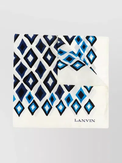 Lanvin Geometric Print Diamond Pattern Scarf Accessory In Multi