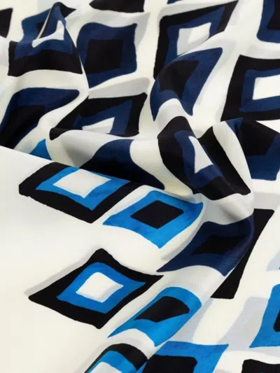 Lanvin Geometric Print Diamond Pattern Scarf Accessory In Multi