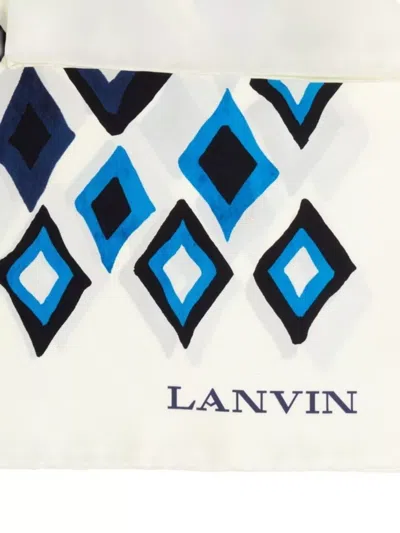 Lanvin Geometric Print Diamond Pattern Scarf Accessory In Multi
