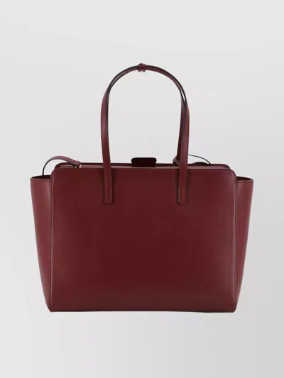Hidesins Soft Calfskin Leather Shoulder Bag In Burgundy