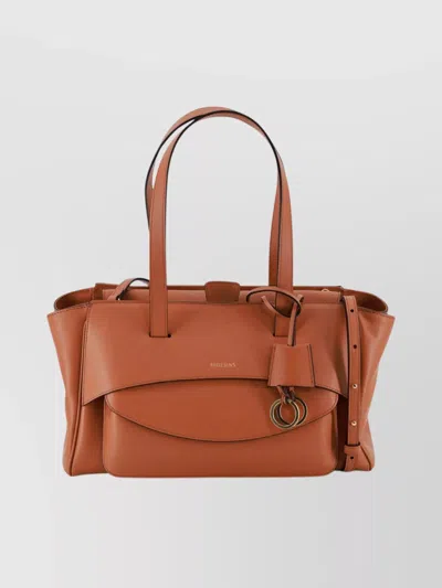 Hidesins Soft Calfskin Leather Shoulder Bag In Brown
