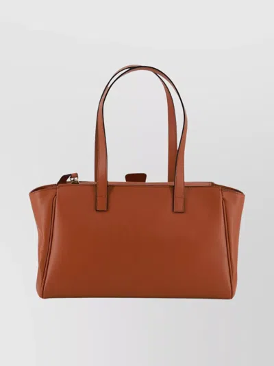 Hidesins Soft Calfskin Leather Shoulder Bag In Brown