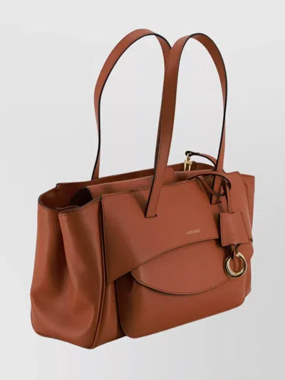 Hidesins Soft Calfskin Leather Shoulder Bag In Brown