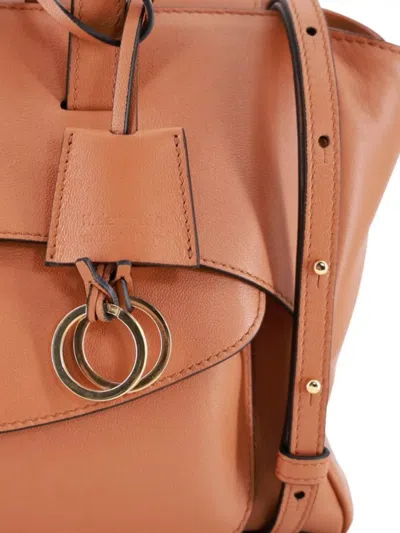 Hidesins Soft Calfskin Leather Shoulder Bag In Brown