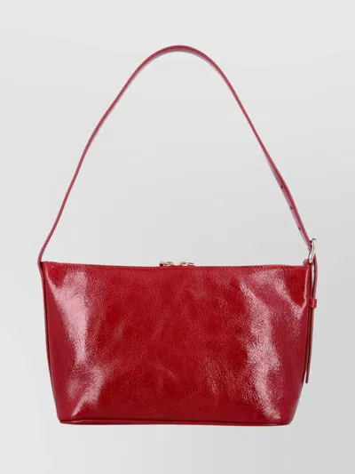 Apc A.p.c. Zippered Shoulder Bag With Top Handle In Red