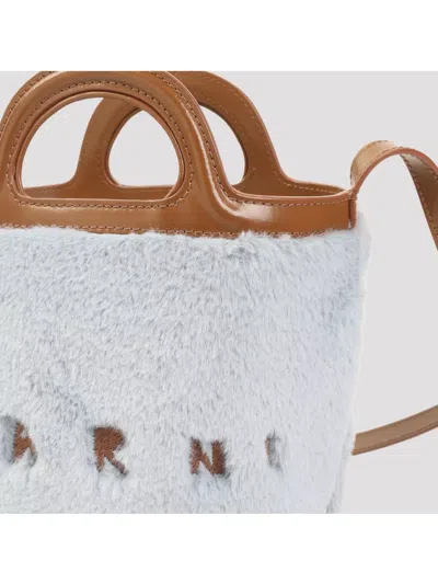 Marni Plush Bucket Handbag With Adjustable Strap In Pink