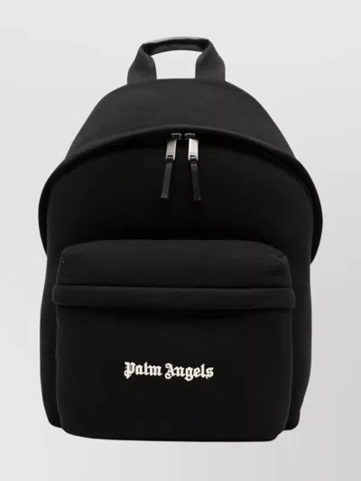 Palm Angels Versatile Backpack Featuring Adjustable Elements In Black
