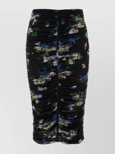 Blumarine Gonna In Tulle Stretch Stampato  Donna In Black