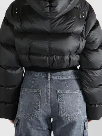 Rick Owens Down Jacket With Hood In Black