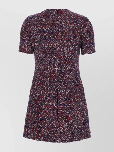 Gucci Textured Wool Dress Featuring Signature Buttons In Multi