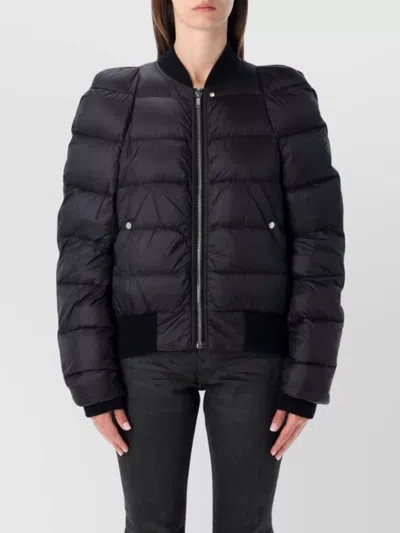 Rick Owens Modern Quilted Down Jacket Pockets In Black