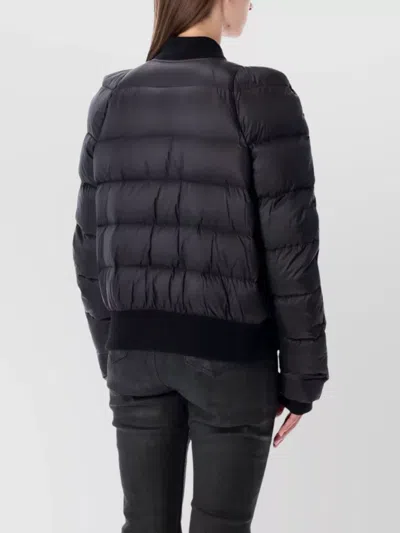 Rick Owens Modern Quilted Down Jacket Pockets In Black