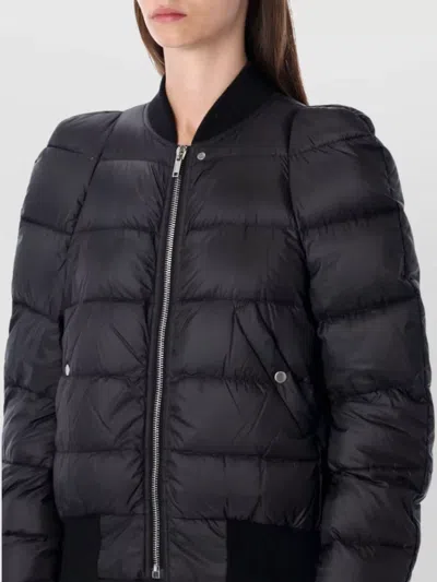 Rick Owens Modern Quilted Down Jacket Pockets In Black