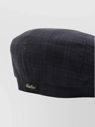 Borsalino Wool Cap With Flat Crown And Short Brim In Gray