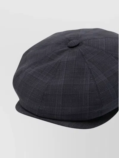 Borsalino Wool Cap With Flat Crown And Short Brim In Gray