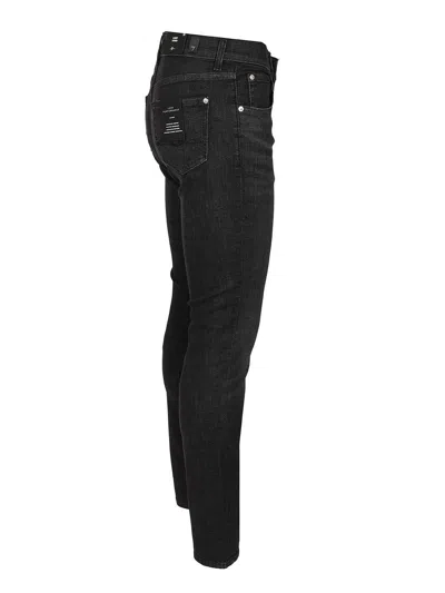 7 For All Mankind Slimmy Tapered Jeans Black In Black