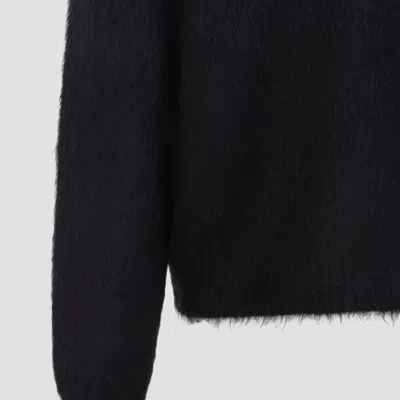 Jil Sander Ombre Mohair Wool Blend Sweater In Black