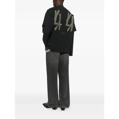 44 Label Group Crew-neck Sweatshirt In Black