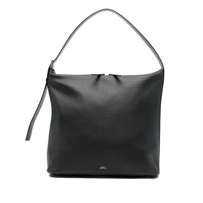 Apc A.p.c. Women Vera Leather Shoulder Bag In Black