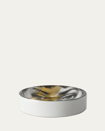 Fornasetti Round Ashtray Tema E Variazioni Lightning In Multi