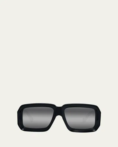 Loewe Signature Square Mirrored Sunglasses In Black